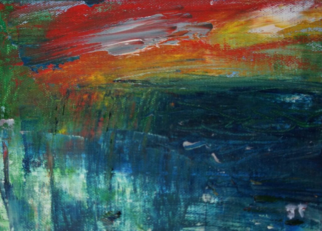 This was painted as I shielded from the strong wind in the boathouse of the late inventor, Chester Thordarson.